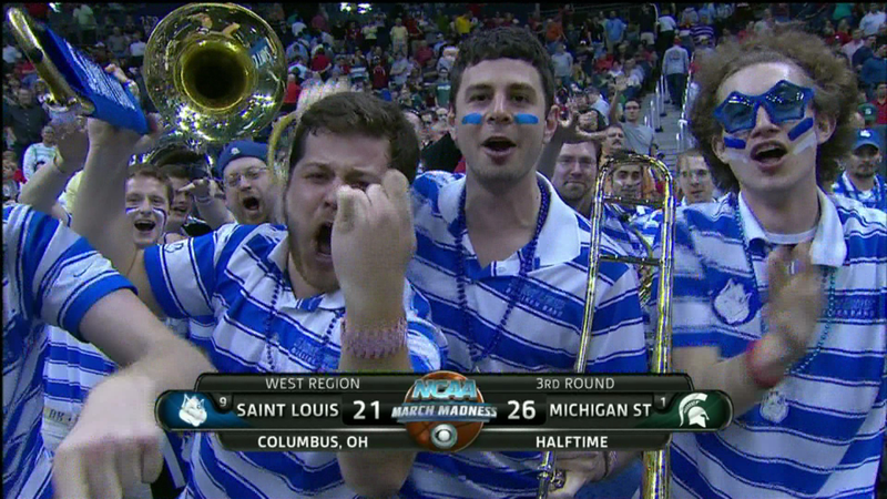 Illustration for article titled Sweetness Follows: Crazy-Faced Kansas Fan And The Other Mugs Of March Madness, Day Four